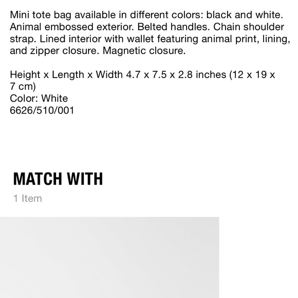 Zara animal embossed mini shopper - Picture 7 of 7